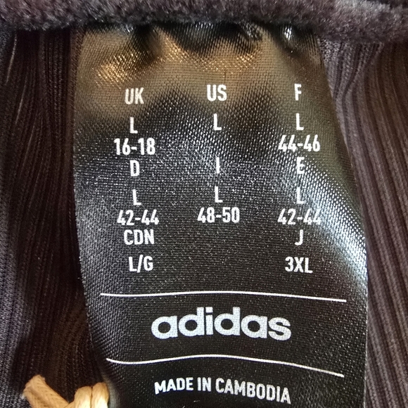 NWT adidas Women's Tiro3-Stripes Velour Flared Leggings Ribbed Dark Grey Size L - Picture 10 of 12